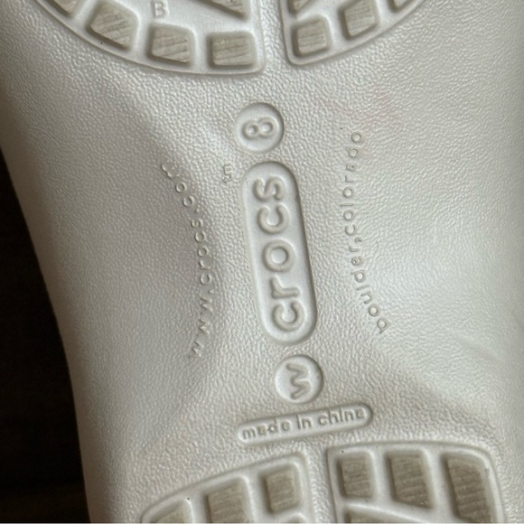 CROCS Tully Clog Cushioned Insole Women’s Size 8 Slip On Comfort‎ 10671 White - Picture 10 of 10